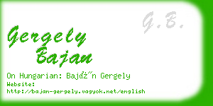 gergely bajan business card